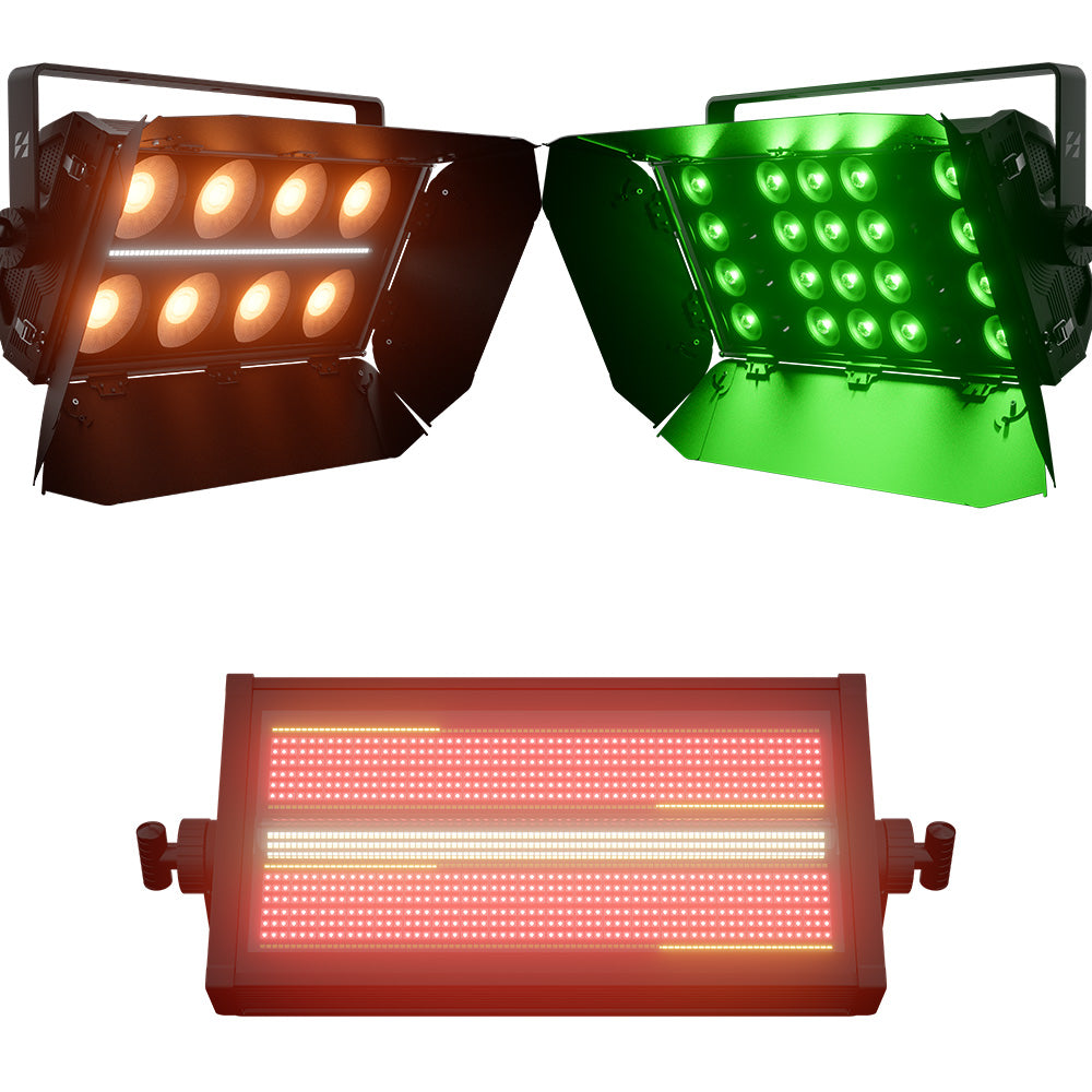 SHEHDS 350W RGBW Flood Wash Light / Strobe Light / Blinder Wash Light