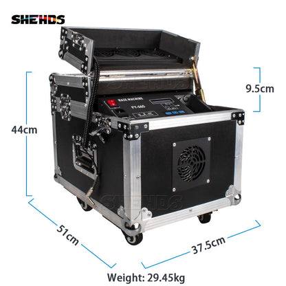 660W Haze Machine With Flight Case DMX Stage Professional Fogger Equipment Remote Control Smoke Hazer Hall Music Concert DJ