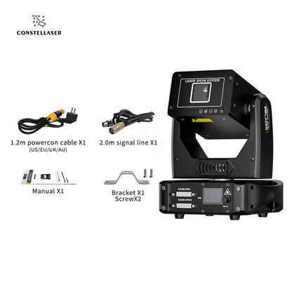 SHEHDS Constellaser 6W Moving Head Laser Stage Lighting - package