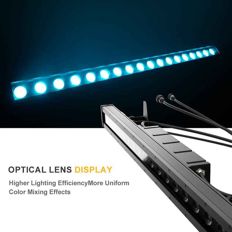 SHEHDS Waterproof LED 18x10W RGBWAUV / RGBLAC Wash Wall Light Zero Noise Outdoor