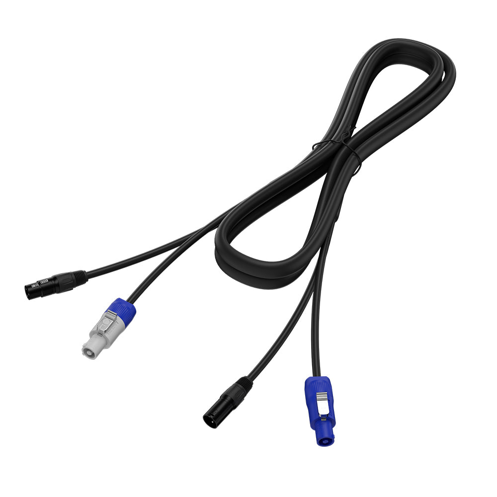 Hand in Hand Power Cables with Blue White Head and Rubber Signal Combo Cables