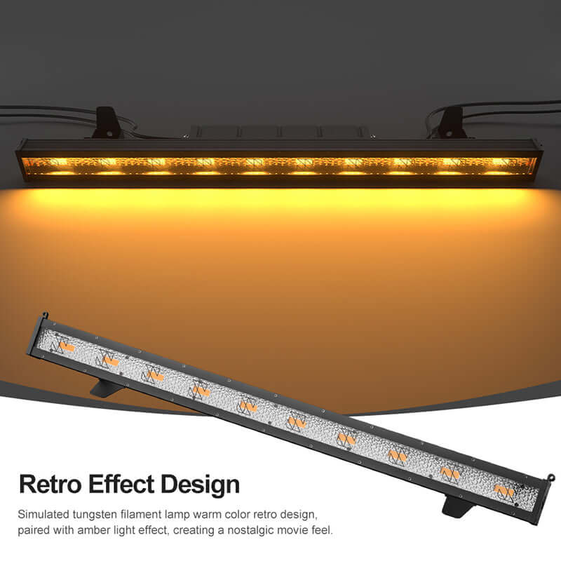 SHEHDS Waterproof LED Retro 10x20W Amber Strobe Light Zero Noise Outdoor