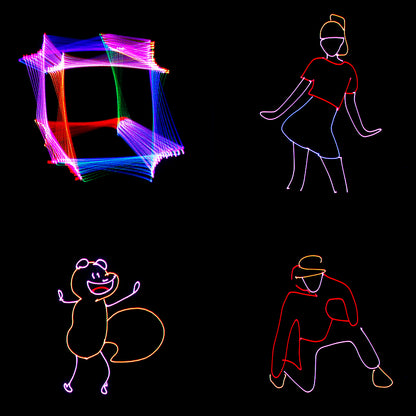 New APP Control  SHEHDS 1W RGB Scan Laser Double Pattern Superimposed For Performance Stage DJ Nightclub Wedding