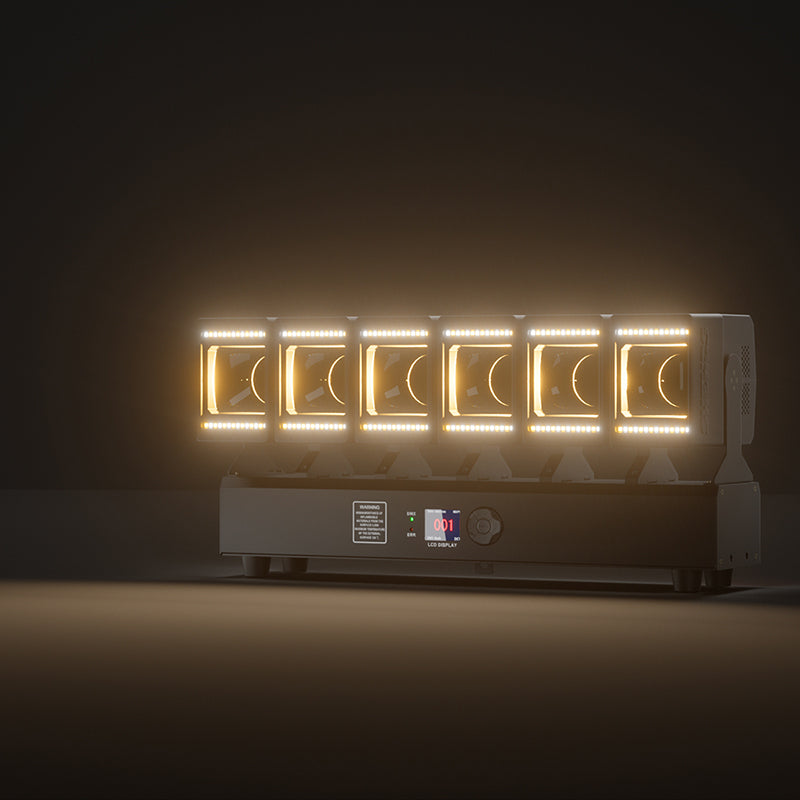 GalaxyJet LED Beam 6x60W RGBW Moving head Matrix Lighting with Ring