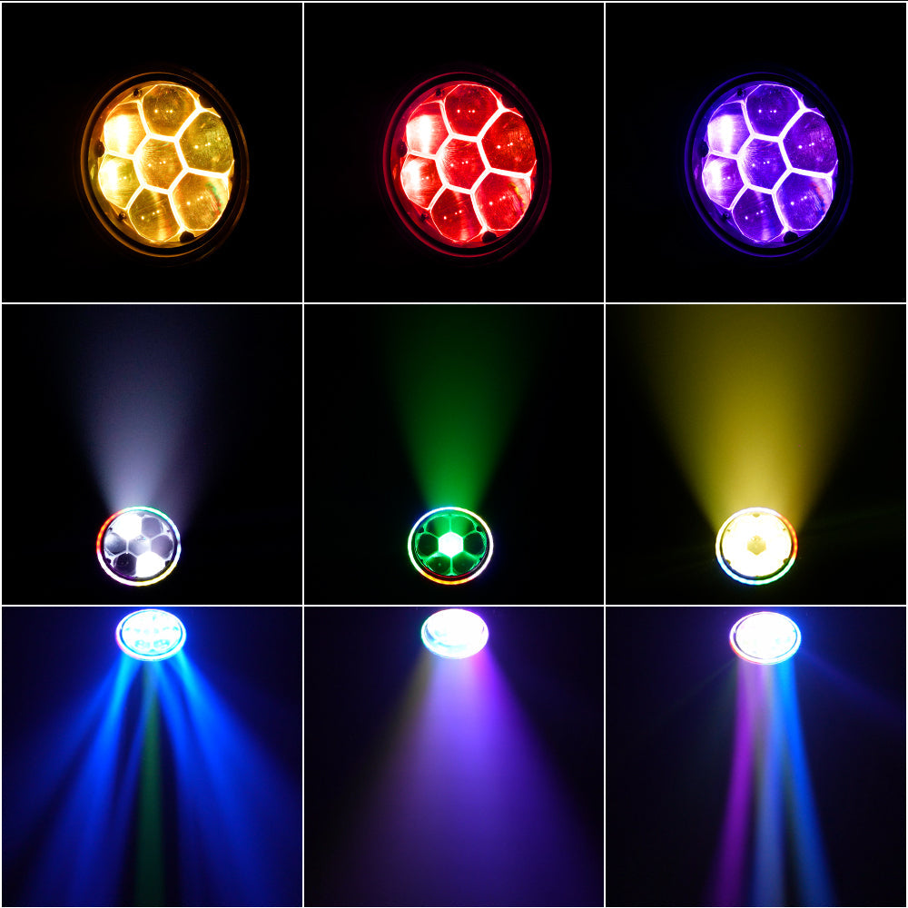 JMS WEBB Waterproof 7x40W Bee Eye Moving Head Light RGBW/RGBL/RGBLAC Zoom Wash Stage Lighting