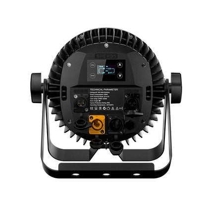 CoralPar New Waterproof Aluminum alloy LED Flat Par 18x12W RGBWA+UV Lighting Selected touchscreens with RDM function