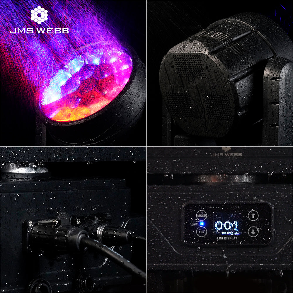 New Arrival 19x40W Waterproof LED Zoom Beam Wash Light with RGBW Outdoor For Concert Performance Festival Theater JMS WEBB