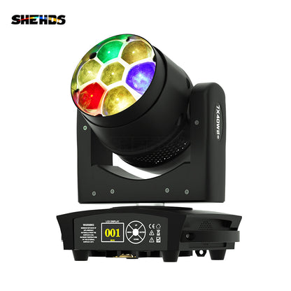 JMS WEBB (Mirror Rotation) LED ZOOM & BEAM & WASH Small Bee Eye 7X40W RGBW Light Point Control For Stage Performance Concert