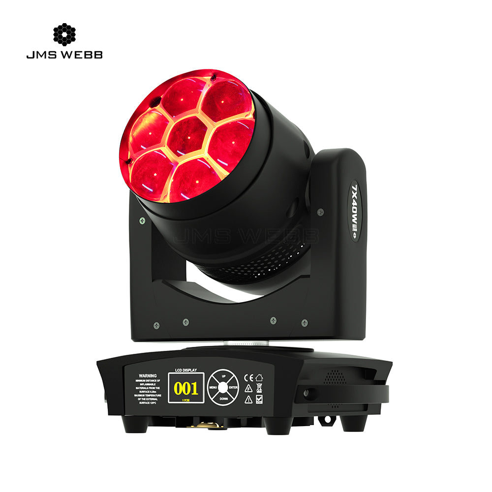 JMS WEBB LED WASH & ZOOM Small Bee Eye 7X40W RGBW Moving Head For DJ Club Disco Stage Wedding