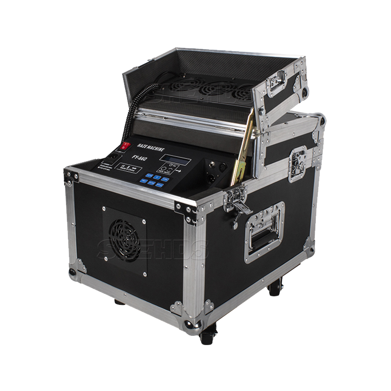 660W Haze Machine With Flight Case DMX Stage Professional Fogger Equipment Remote Control Smoke Hazer Hall Music Concert DJ