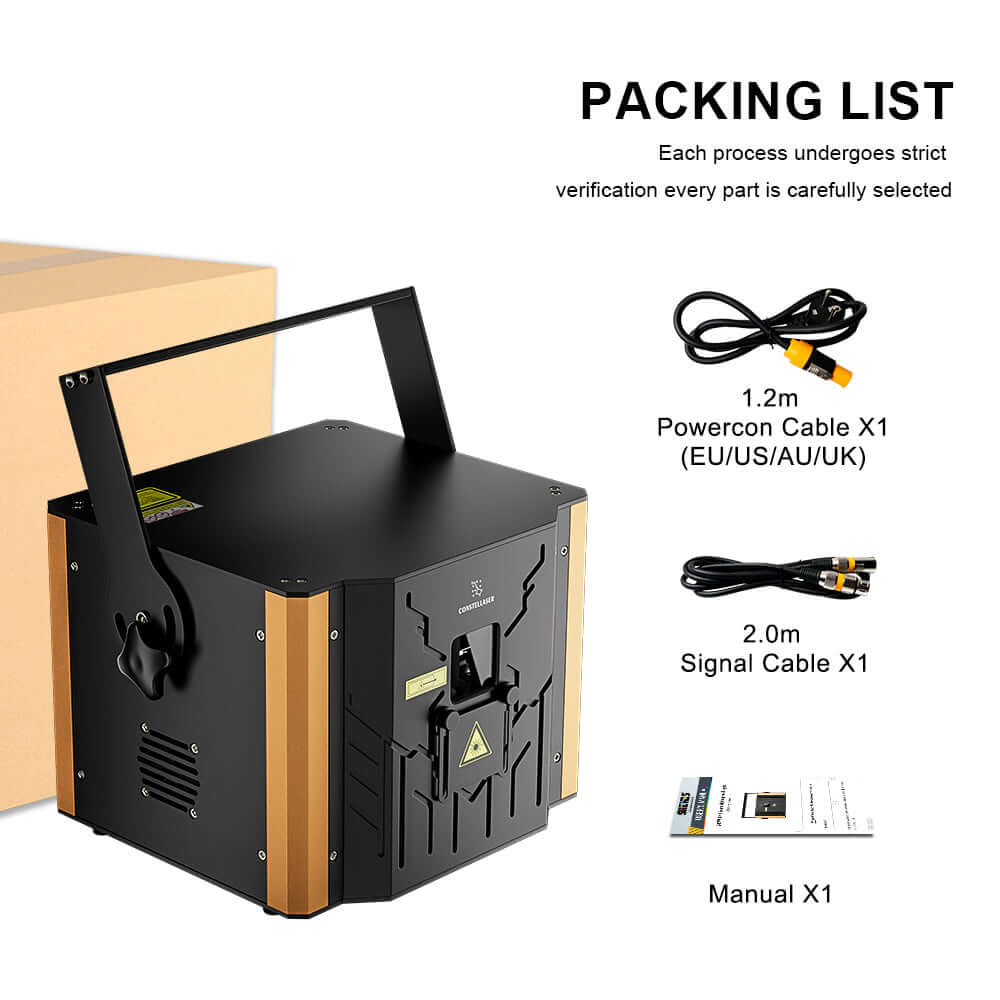 Constellaser APP Control 6W RGB Animation Semiconductor Laser Light With DMX512, ILDA & RJ45 Art Net Connector