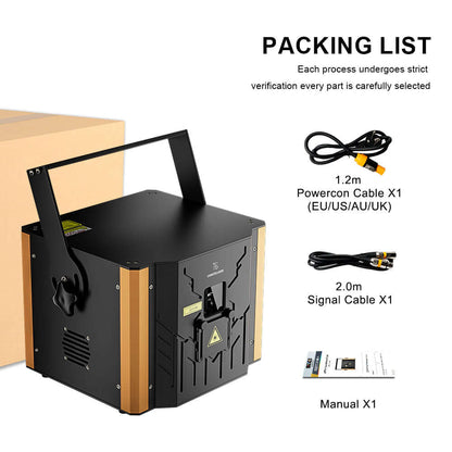 Constellaser APP Control 6W RGB Animation Semiconductor Laser Light With DMX512, ILDA & RJ45 Art Net Connector