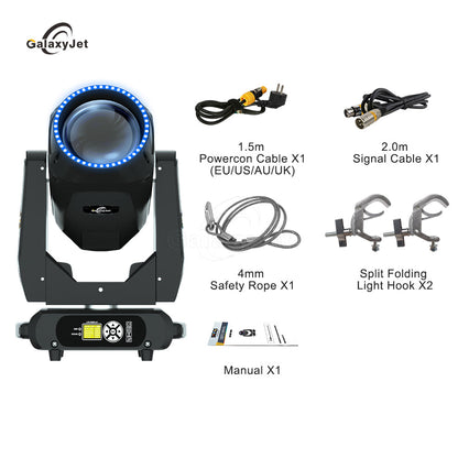 GalaxyJet Beam 380W 19R Moving Head Lighting with Ring Effect High Power and RDM Function Good For Concert LiveShow