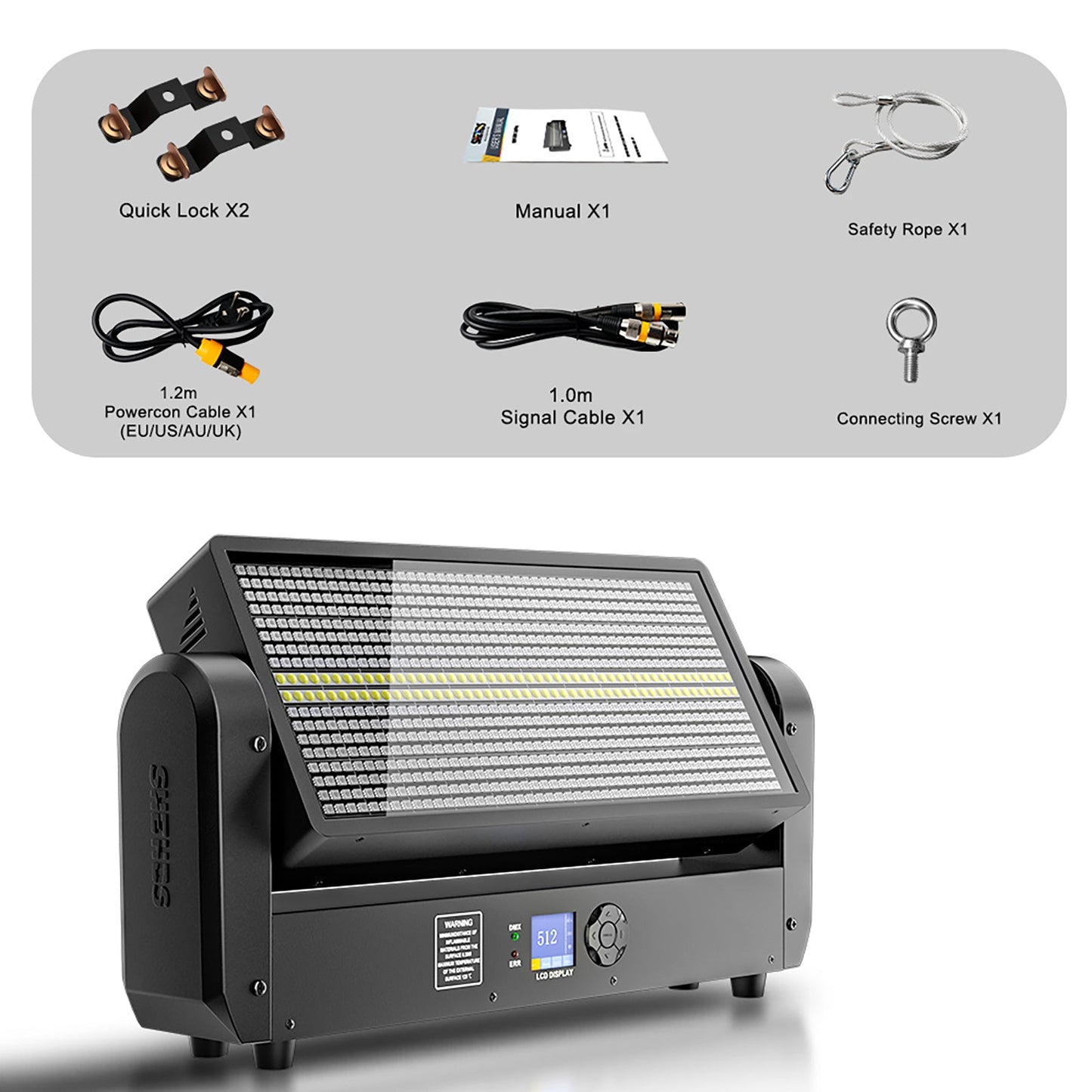 SHEHDS 200W LED Moving Head Strobe Light Matrix Effect Wash Light for Stage, Club, DJs