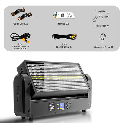 SHEHDS 200W LED Moving Head Strobe Light Matrix Effect Wash Light for Stage, Club, DJs