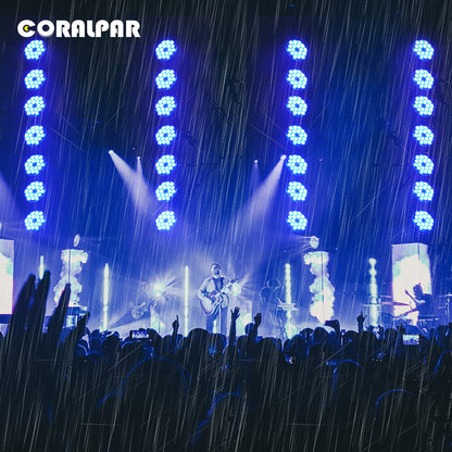 CoralPar New Waterproof Aluminum alloy LED Flat Par 18x12W RGBWA+UV Lighting Selected touchscreens with RDM function