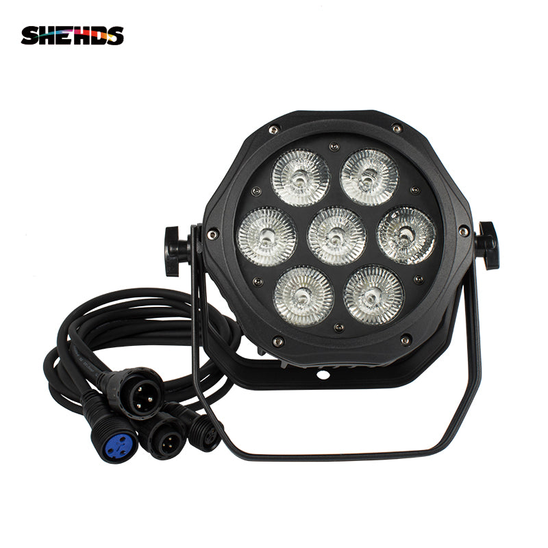 SHEHDS Waterproof LED Par 7x12W RGBW /7x18 RGBWA+UV For Outdoor Stage Night Club DJ Stage