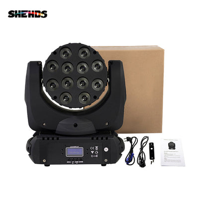 LED Beam 12x12W RGBW Moving Head Light DMX512 Good for Patry DJ Disco Concert