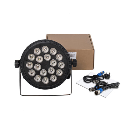 Aluminum Alloy LED Flat Par 18x12W RGBW 4in1 DMX512 for Discos Party Stage Wedding Concert Theater Effect Lighting