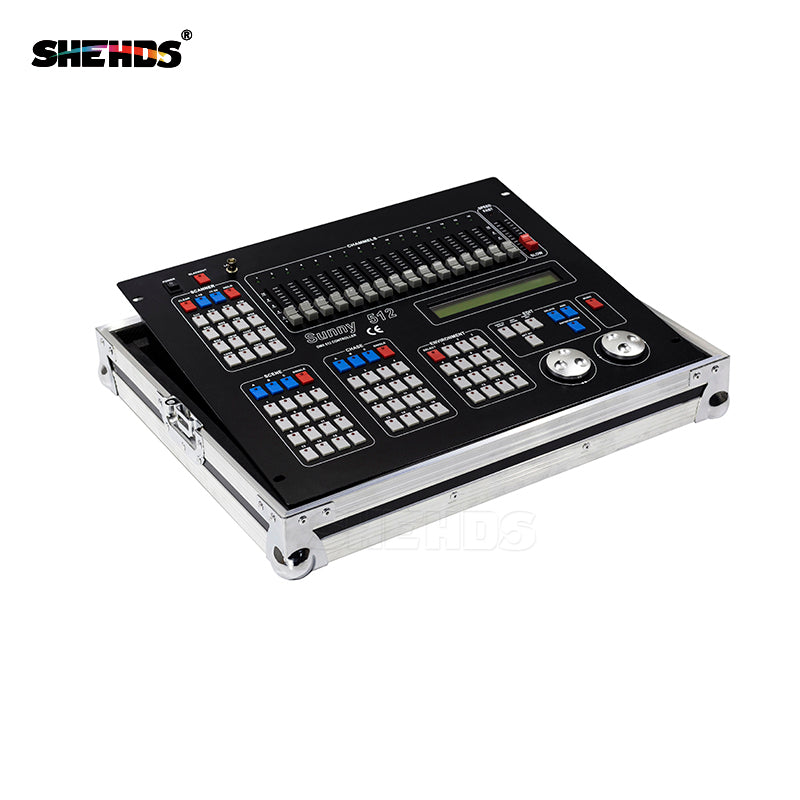 SHEHDS Sunny512 Channels DMX512 DMX Controller Console DJ Disco Equipment DMX Lighting Consoles Professional Stage Lights Control Equip