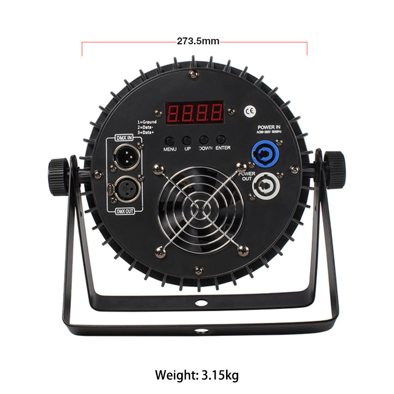 SHEHDS Aluminum Alloy LED Flat Par 18x18W Lighting DJ Par Cans Dmx 512 Light Wash Stage Lighting for Church