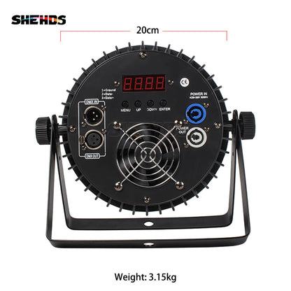 SHEHDS Aluminum Alloy LED Flat Par 18x18W Lighting DJ Par Cans Dmx 512 Light Wash Stage Lighting for Church