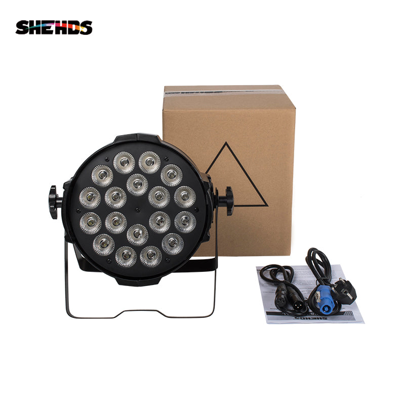 Big Aluminum Alloy LED Par 18x18W RGBWA+UV 4/6In1 Light Professional DJ Projector Stage Lighting