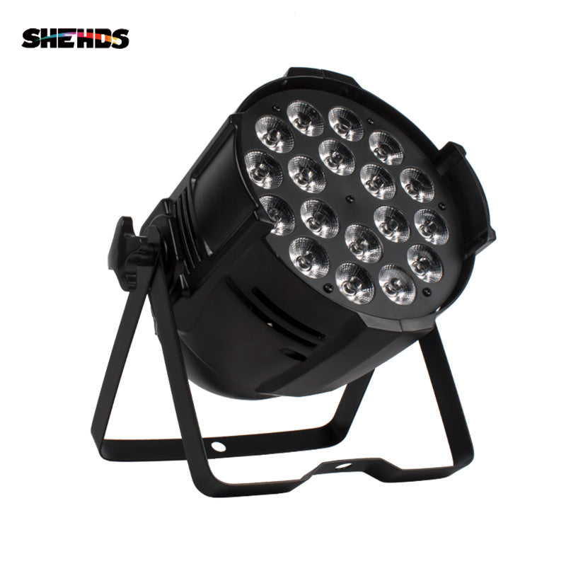 SHEHDS New Version Big Aluminum alloy LED 18x18W RGBWA+UV 6In1 PAR Light High Power Even Color Mixing For DJ Projector