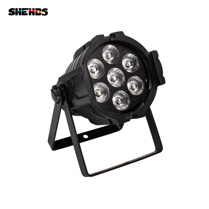 Mini LED 7x18W Aluminum Alloy LED Par Light 6in1 RGBWA+UV For DJ Stage Lights Disco Wedding Party DMX512