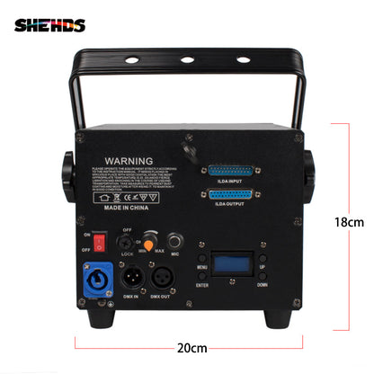 SHEHDS Full Color 3D Effect 3W RGB Laser Scanner Lights DJ Party Bar Projector Stage Lighting