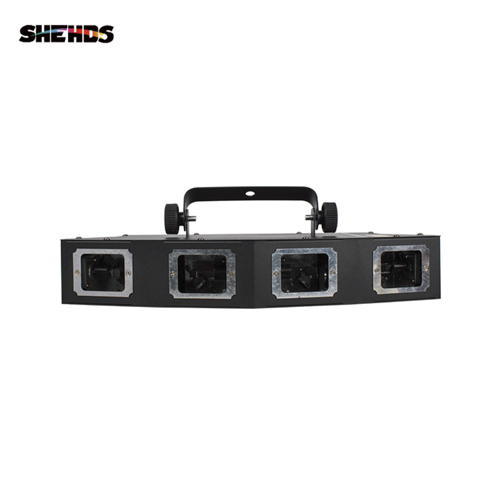 SHEHDS Laser Bar DMX 3D 4 Head RGB GOBO Scanner Line Disco DJ Projector Stage Effect Laser Light