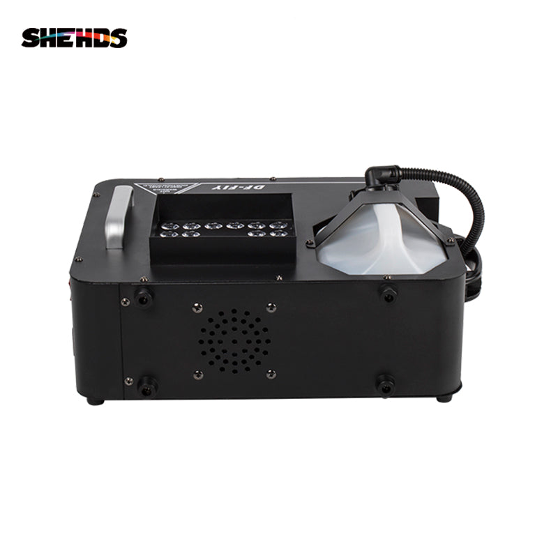 SHEHDS LED 24x9W RGB Somke Machine 1500W Power Fog Machine Good for Party Wedding Concert