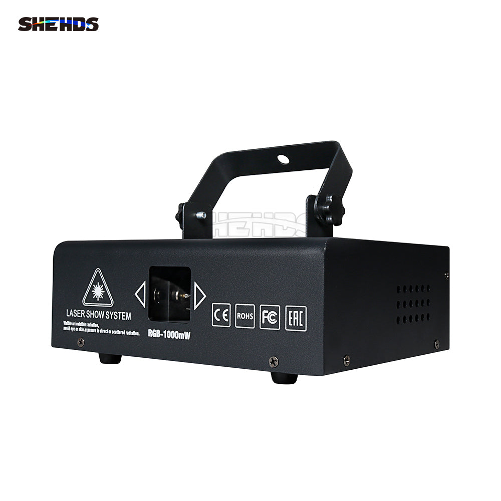 SHEHDS 1W RGB Scan Laser Double Pattern Superimposed For Performance Stage DJ Nightclub Wedding