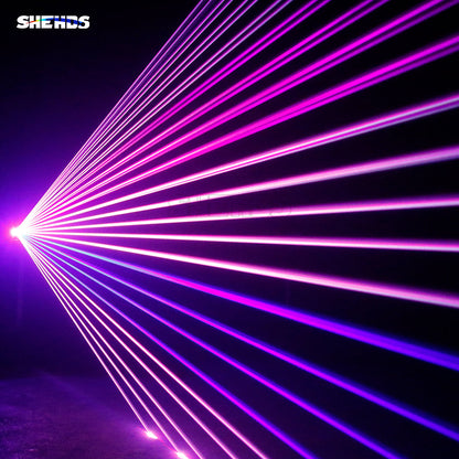 SHEHDS 1W RGB Scan Laser Double Pattern Superimposed For Performance Stage DJ Nightclub Wedding