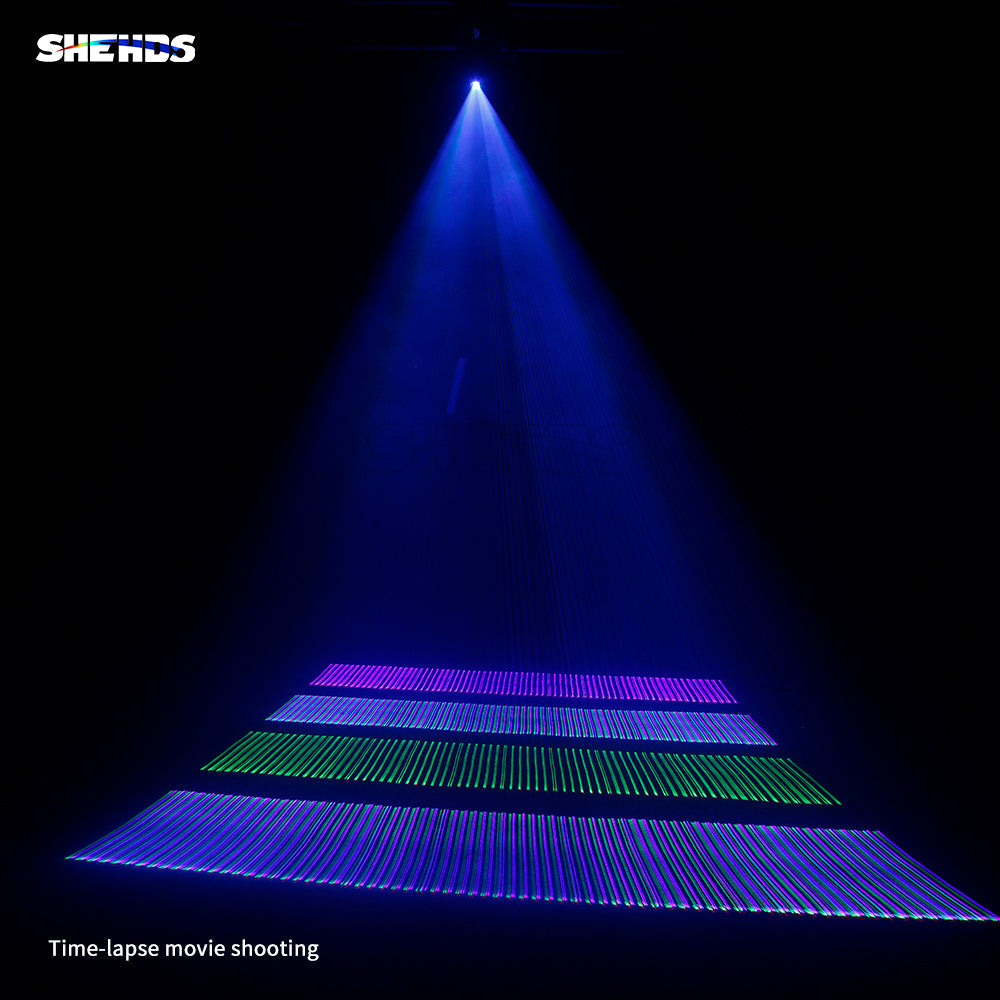 SHEHDS Waterproof Laser 3W RGB Scanning Pattern Animation Laser Light for Performance Stage Wedding DJ Nightclub