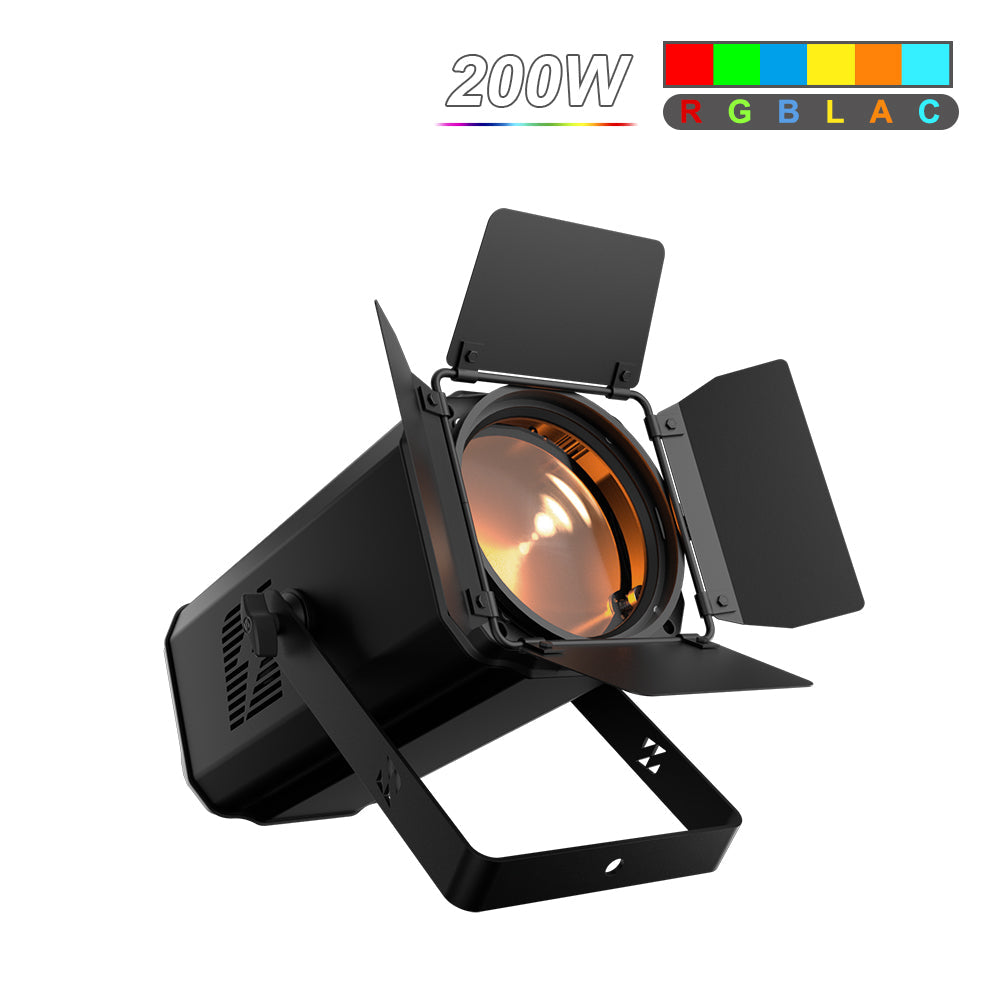 SHEHDS App Control 200W/300W COB Par Light with Barndoor Spot Zoom Stage Light