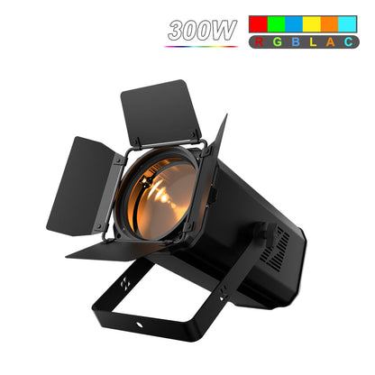 SHEHDS App Control 200W/300W COB Par Light with Barndoor Spot Zoom Stage Light