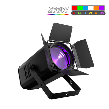SHEHDS App Control 200W/300W COB Par Light with Barndoor Spot Zoom Stage Light