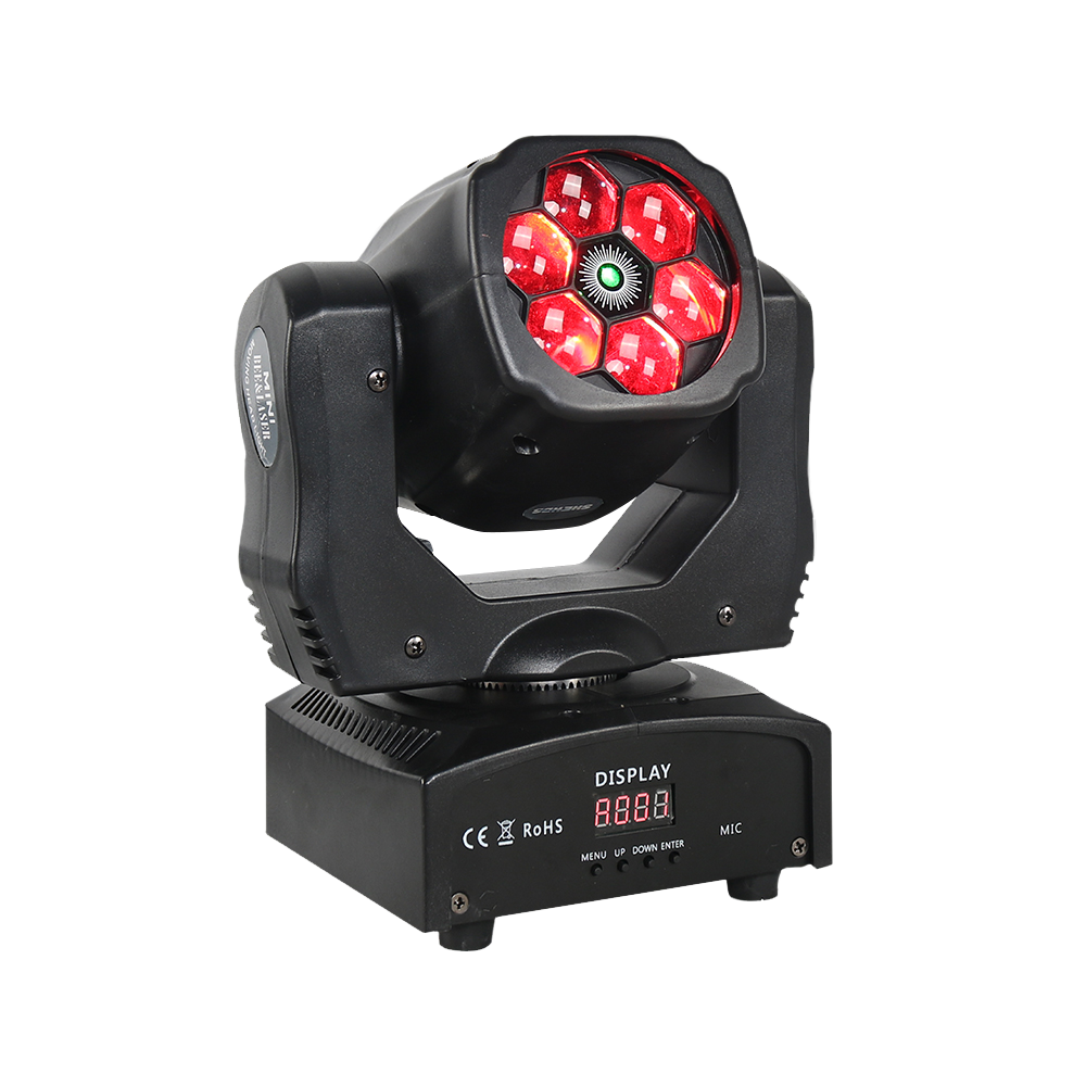 JMS WEBB 6x15W Laser+Beam RGBW Moving Head Light DJ Disco Stage Moving Head Lights