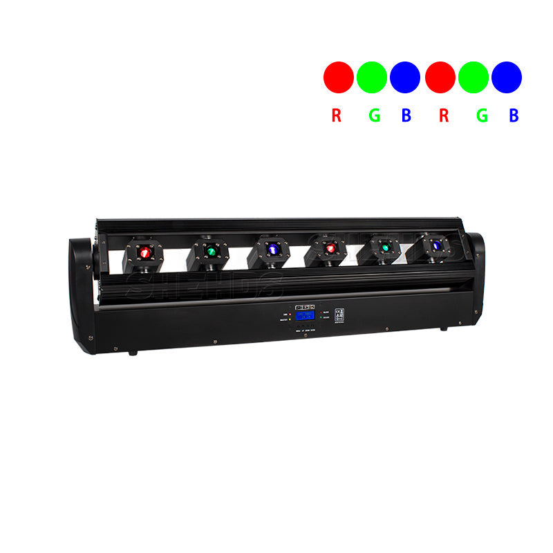 Laser Moving Bar 6x500mw 6 Eyes RGB Stage Effect Beam Moving Head Lighting DJ Party Disco Wedding Stage