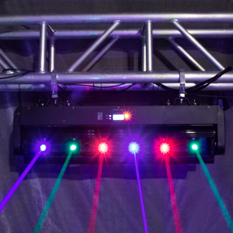 Laser Moving Bar 6x500mw 6 Eyes RGB Stage Effect Beam Moving Head Lighting DJ Party Disco Wedding Stage