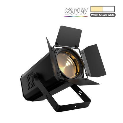 SHEHDS App Control 200W/300W COB Par Light with Barndoor Spot Zoom Stage Light