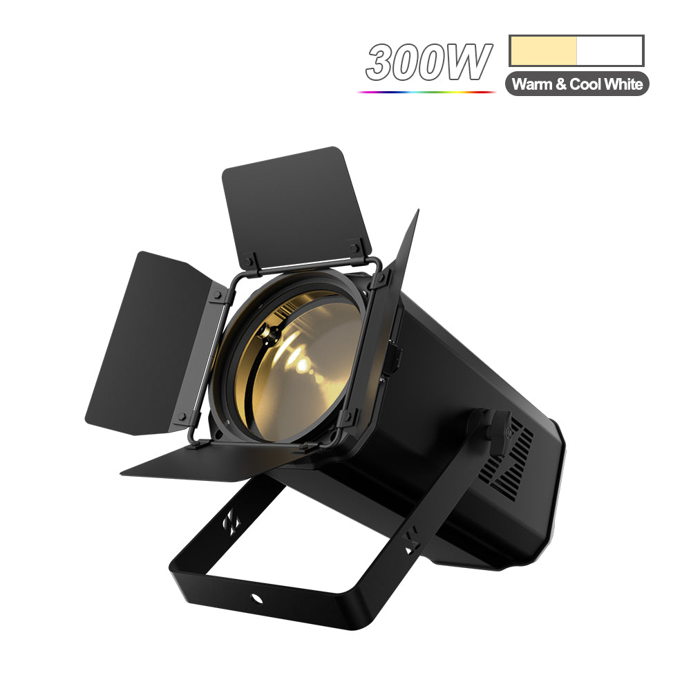 SHEHDS App Control 200W/300W COB Par Light with Barndoor Spot Zoom Stage Light