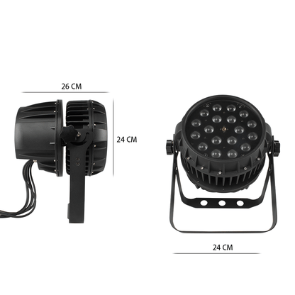 SHEHDS IP65 Waterproof LED Zoom Par Light 18x18W 6in1 RGBWA+UV Outdoor Performace Stage DJ Club