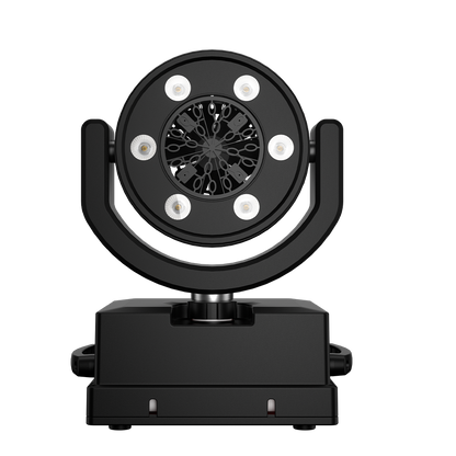 SHEHDS 100W Rechargeable Wireless Battery LED Rotating Bubble Machine with Remote Control for Wedding Live Stage