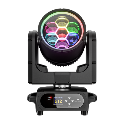 JMS WEBB Waterproof 7x40W Bee Eye Moving Head Light RGBW/RGBL/RGBLAC Zoom Wash Stage Lighting