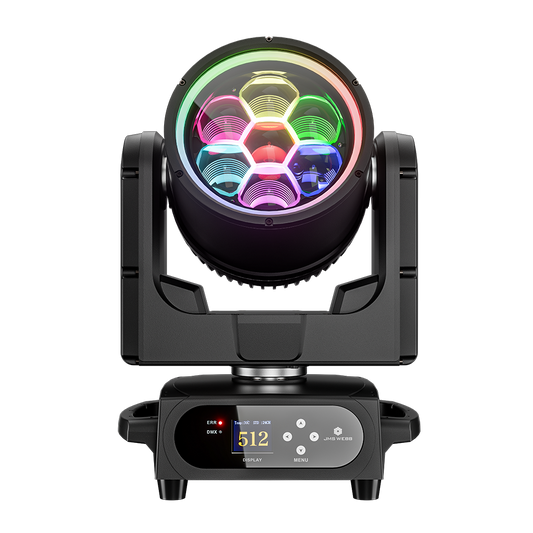 JMS WEBB Waterproof 7x40W Bee Eye Moving Head Light RGBW/RGBL/RGBLAC Zoom Wash Stage Lighting