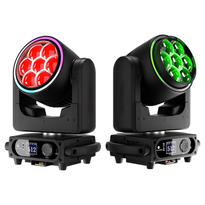 SHEHDS 7x40W Bee Eye Moving Head Light with Zoom & Wash RGBW/RGBL/RGBLAC Stage Lighting