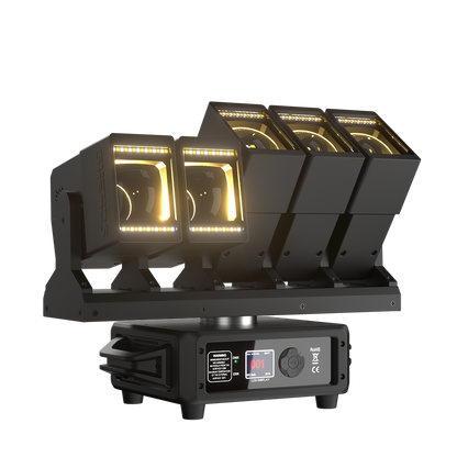 GalaxyJet LED Beam 5x60W RGBW 5 Moving Head Wave Bar Light Matrix Lighting For DJ Club Party