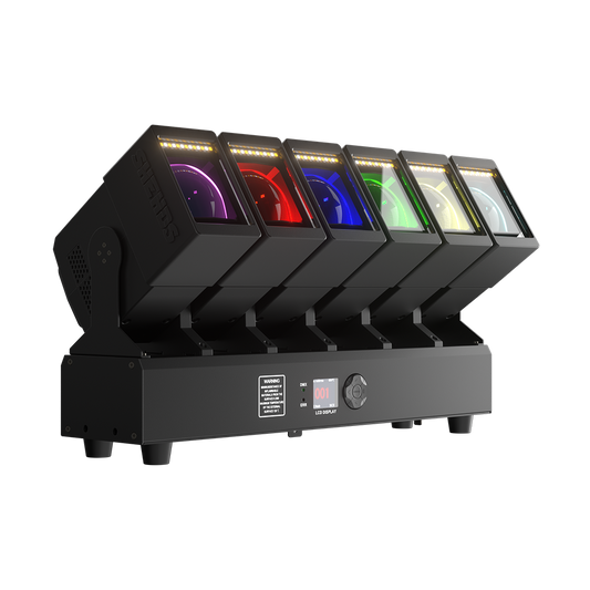 GalaxyJet LED Beam 6x60W RGBW Moving head Matrix Lighting with Ring